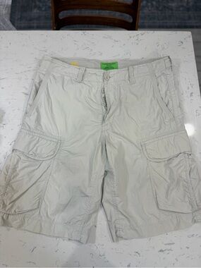 Gap Vintage Men’s Cargo Shorts Sz 36 Khaki Heavyweight Utility Military Pockets